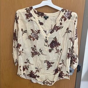 Torrid Cream Floral Women's Top